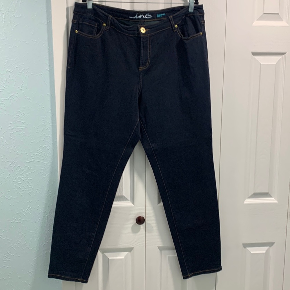 NWOT Dark Denim Stretchy Skinny Jeans by INC